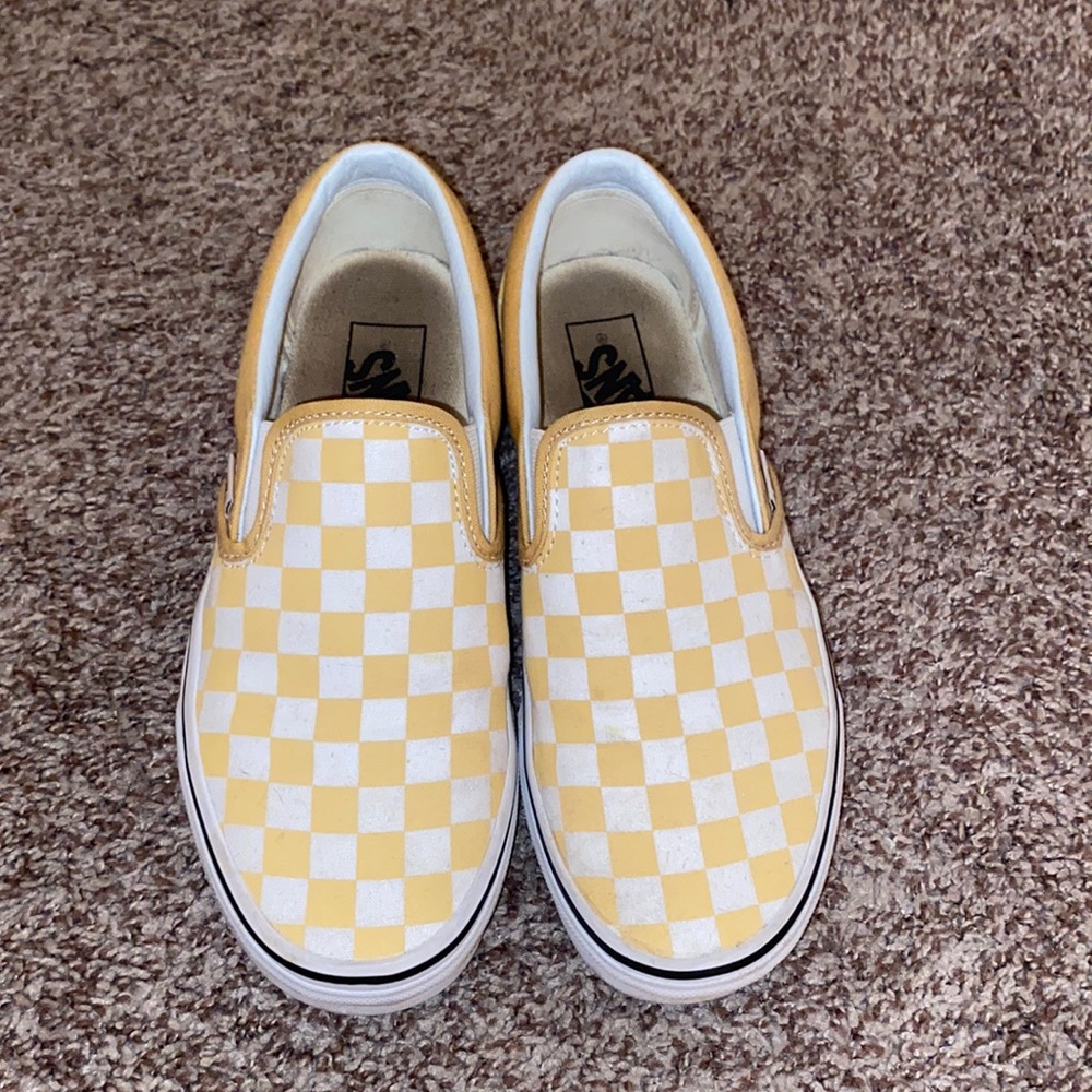 Yellow checkered vans